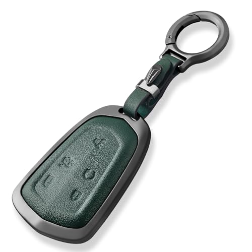 Key Fob Cover Compatible with Cadillac CTS XTS ATS STS XT4 XT5 CT6 SRX - color: Green