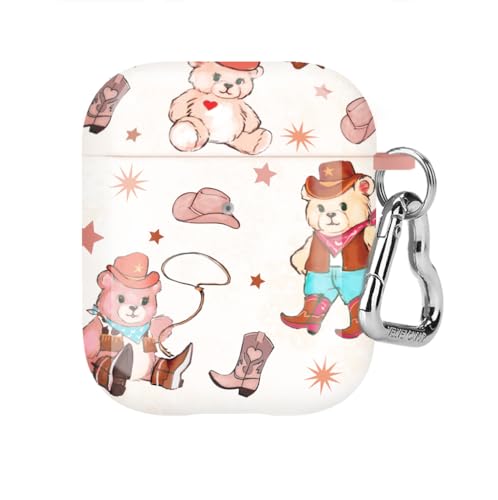 Velvet Caviar Compatible with AirPods Case 2nd and 1st Generation - Cute Protective Hard Cover for Women - Cowboy Teddy Bear - color: Cowboy Teddy