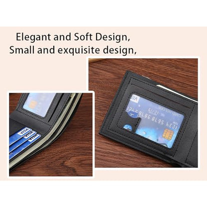 Slim Wallet for Men with Money Clip, Minimalist Wallet with Zipper, Bifold Mens Wallets with Credit Card Holder, PU Leather Men's Wallet with Coin Purse, Carteras Para Hombres (Black 6) - color: Black 6