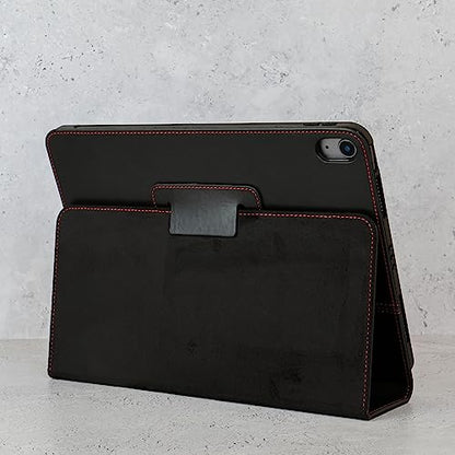 Casemade Real Leather Case Compatible with iPad 11th Gen A16 2025 / 10th Gen (2022) - Full-Grain Leather Cover, Auto Sleep/Wake, Dual Stand Position (Black) - color: Black, size: iPad 11th/10th Gen