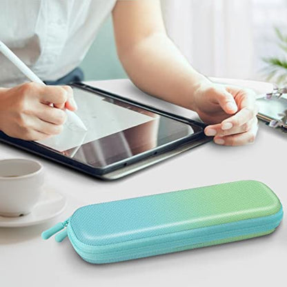 Fintie Holder Case for Apple Pencil Pro, Apple Pencil (USB-C / 1st / 2nd Generation), PU Leather Carrying Bag Sleeve Compatible with Pen, USB Cable, Samsung Stylus, Seaside Ombre | Elastic pen holder with elastic band, removable stylus pocket, pen pocket