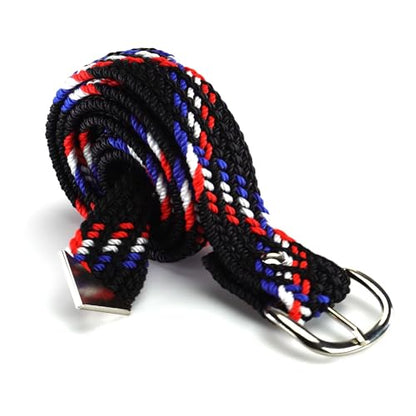 M&F Western Double S Men's Braided Belt - color: Patriotic, size: 52 Inch