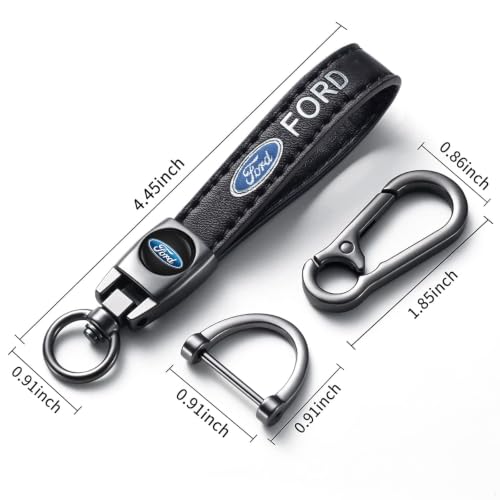 YUIQIEUY Genuine Leather Car Keychain Key Chains Ring Accessories for Man and Woman Family Present Black - color: Black-12