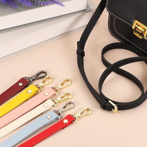 uxcell Genuine Leather Purse Strap, 41.7"-51.2" Adjustable Crossbody Replacement Straps 0.7" Width for Women Handbags Shoulder Bag (Khaki, Gold Buckle) - color: Khaki, Gold Buckle, size: 0.7" Width
