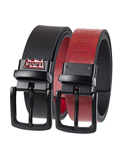 Levi's Big Kids Belt - School Friendly Casual Two-in-One Reversible Belt - color: Black/Red, size: Small (22-24)