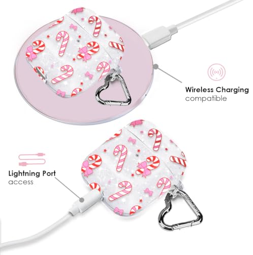 Velvet Caviar Compatible with AirPods Case 2nd and 1st Generation - Cute Protective Hard Cover for Women - Christmas Peppermint Princess - color: Peppermint Princess