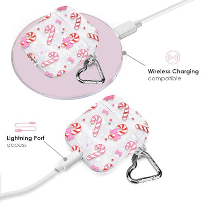 Velvet Caviar Compatible with AirPods Case 2nd and 1st Generation - Cute Protective Hard Cover for Women - Christmas Peppermint Princess - color: Peppermint Princess