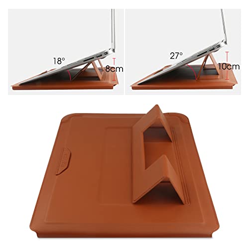 HoYiXi 15 16 Inch Laptop Sleeve Case Leather Bag for MacBook Pro 16 2021 & 2019/ASUS Vivobook 15/Huawei MateBook D15/HP 15.6" PC/MacBook Pro 15/Surface Laptop 3/Dell Inspiron 15/IdeaPad, Brown - color: Brown, size: 15-16 in