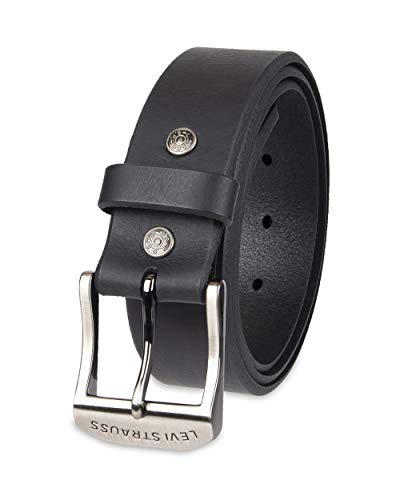 Levi’s Men’s Casual Leather Belt, Classic Strap for Jeans & Everyday Wear - color: Black Benito, size: Medium (34-36)