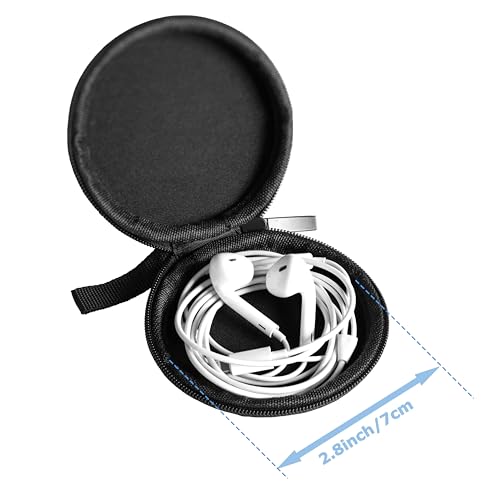 Ginsco Mini-Portable Hard Shell Earbuds Case for Apple EarPods Headphones USB-C Wired Ear Buds/Skullcandy Jib Wired Earbuds, Travel Case for Earphones Earplugs (1, Green) - color: Green