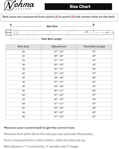 Men's Leather Belt, Made in USA, Full-Grain Leather, Casual Everyday Wear Belts, Amish Handmade 1.5" Width - color: Black 5550-gm, size: 44" (Size 40 Pants) - Check Size Guide