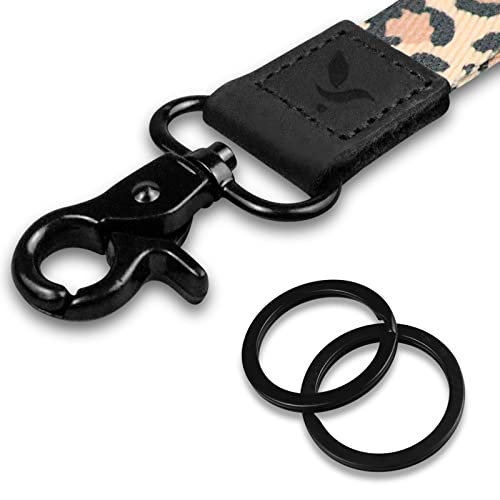 Yiflin Cute Wrist Lanyard for Keys, Keychain, Wallet, Id Holder, Cell Phone, Wristlet Lanyard Key Chain Holder for Women - color: Cow