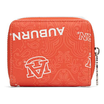 Montana West Auburn NCAA Zip Around Wallet with Lanyard - Game Day Accessory, Embroidered AU Paisley Design NC-AU012OR - color: AU-Orange