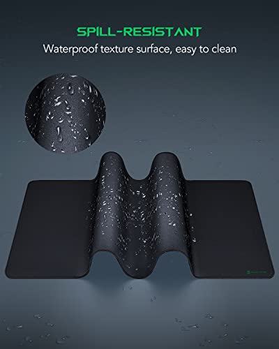 Black Shark Gaming Mouse Pad Desk Mat 47.2” x 23.6”, Oversized Large Mouse Pad, Non-Slip Mousepad, Super-Thick with Special-Textured Surface, Anti-Fray Stitched Edges, Desk Pad Manta P4 - size: 23.6L x 47.2W inches