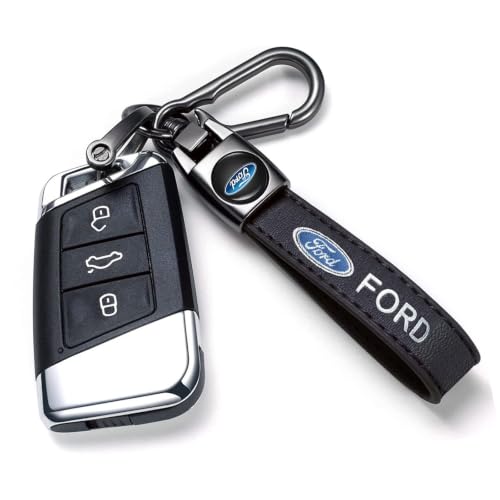 YUIQIEUY Genuine Leather Car Keychain Key Chains Ring Accessories for Man and Woman Family Present Black - color: Black-12