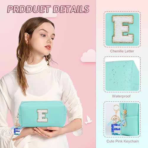 AIBFRID Birthday Gifts for Women Her,Travel Cute Makeup Bag,Large Capacity Cosmetic Bags for Women Makeup Pouch PU Leather Waterproof Cosmetic Bag (E, Blue) - color: Blue, style: E