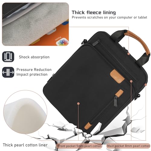 TORIBIO 13 Inch Tablet Sleeve Bag Padded Protective Travel Carrying Case | Fits 13" iPad Air M4 M3 M2, iPad Pro M5 M4 M2 M1, Samsung Galaxy Tab S9 FE+/S9+/S8+/S7 FE/S7+ 12.4" Surface Laptop Go 12.4" - color: Black, size: 12.9 Inch