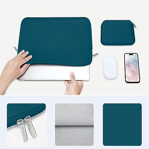 MOSISO Laptop Case 13 inch, 13 inch Laptop Sleeve with Small Case | Compatible with MacBook Neo / Air M5 M4 M3 M2 M1 2026-2018 / Pro M2 M1 2026-2016, Neoprene Computer Sleeve Bag, Deep Teal - color: Deep Teal, size: 13 inch