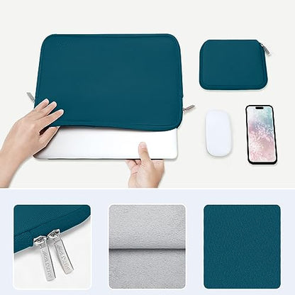 MOSISO Laptop Case 13 inch, 13 inch Laptop Sleeve with Small Case | Compatible with MacBook Neo / Air M5 M4 M3 M2 M1 2026-2018 / Pro M2 M1 2026-2016, Neoprene Computer Sleeve Bag, Deep Teal - color: Deep Teal, size: 13 inch