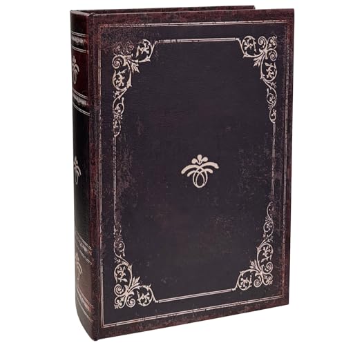 Faux Leather Decorative Book Box, Vintage Fake Book Storage Box | Wooden antique fake book storage box, decorative ornament for home decor to store small items