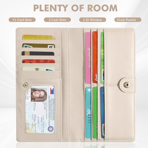 Anikathy Womens Wallet, Rfid Wallets for Women,Slim Thin Credit Card Holder Organizer Purse,PU Leather Cute Long Bifold Clutch Cash Wallet with Zipper Coin Pocket,Ladies Gift,Checkered pattern 1 - color: Checkered pattern 1