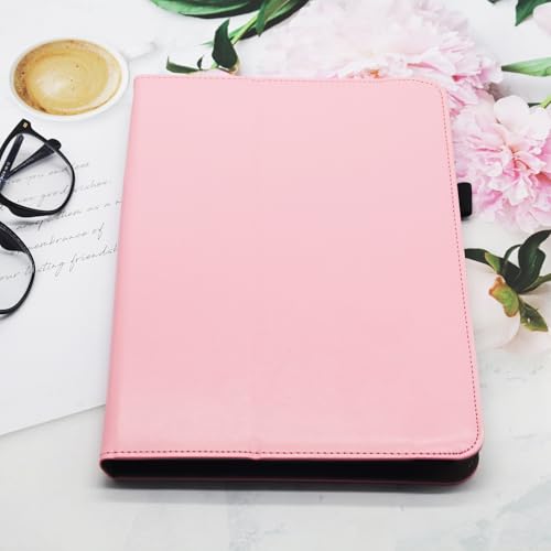 Universal 7 8 Inch Android Tablet Case Cover for All 7.0-8.5 Inch Tablet | PU Leather Folio Folding Stand Case, with Hand Strap and Card Slots, Multi-Angle Viewing, Pen Loop, Pink - color: Pink
