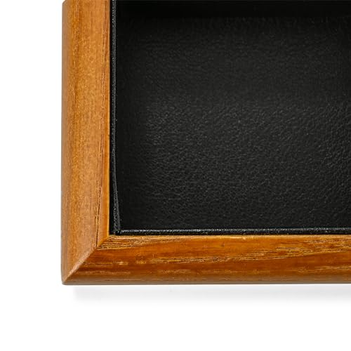 Oirlv Black Wood Jewelry Pendant Display Tray | Black Solid Wood Frame, Soft Leather Lining, 9.84X17X1.18in, Elegant Display, Perfect for Necklaces and Pendants - color: Black, size: 12 insert