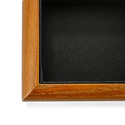 Oirlv Black Wood Jewelry Pendant Display Tray | Black Solid Wood Frame, Soft Leather Lining, 9.84X17X1.18in, Elegant Display, Perfect for Necklaces and Pendants - color: Black, size: 12 insert