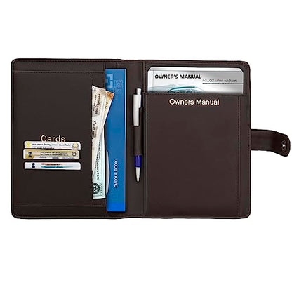Storite Car Document Holder Owner Manual (Dark Brown)
