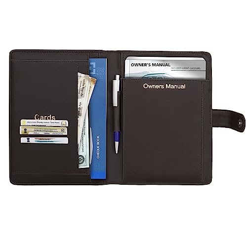Storite Car Document Holder Owner Manual (Dark Brown)
