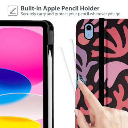 ProCase for iPad A16 11th Generation 11" 2025/iPad 10th Generation 10.9" 2022 with Pencil Holder, iPad 11/10 Case Business Stand Cover Smart Folio with Hand Strap Front Pocket-Waterweed - color: Waterweed
