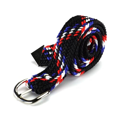 M&F Western Double S Men's Braided Belt - color: Patriotic, size: 52 Inch