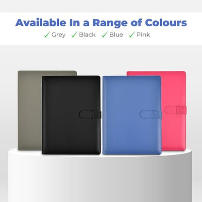 Arpan A4 Certificate Presentation Folder, Faux Leather Document Organizer, Professional Portfolio Book, Conference Display Binder (Pink, 36 Pockets 72 Sides) - color: Pink