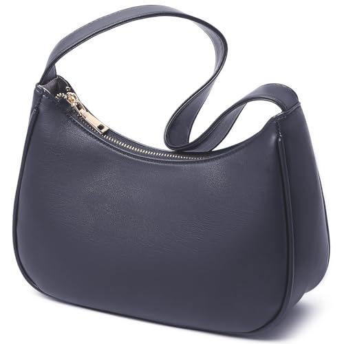 CYHTWSDJ Shoulder Bags for Women, Cute Hobo Tote Handbag Mini Clutch Purse with Zipper Closure - color: Dark Blue