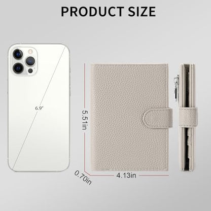 Passport Holder Wallet for Women,RFID Blocking Zippered Coins Pocket and Cash Slot Slim Compact Travel Wallet Passport Cover Case - color: Grey
