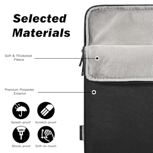 Dadanism 13 Inch Tablet Sleeve Protective Carrying Case, Black | Fits iPad Pro 13 inch M5/M4, iPad Air 13 inch M4/M3, iPad Pro 12.9", MacBook Neo 13" 2026, Galaxy Tab S10+ 12.4"/Tab S10 FE+ - color: Black, size: 13 inch