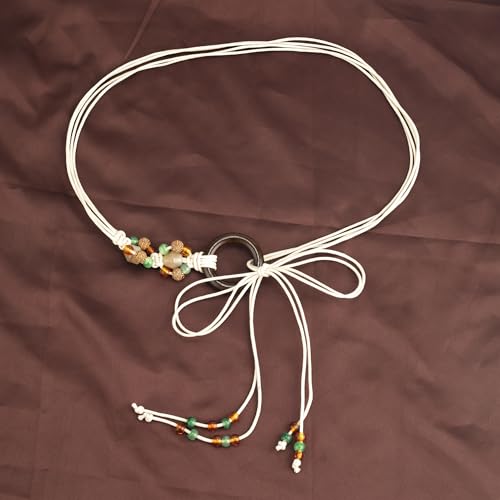 ILuvatar Women's Bohemian Style Rope Braid Waist Belt U33 - color: Brown & White-t7