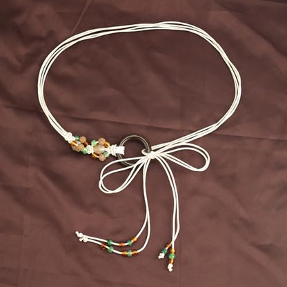 ILuvatar Women's Bohemian Style Rope Braid Waist Belt U33 - color: Brown & White-t7