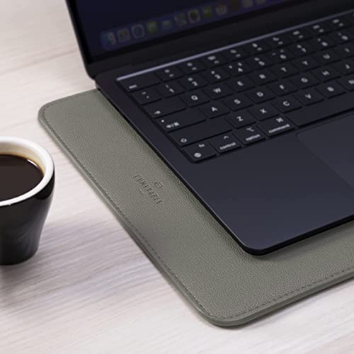 Comfyable Laptop Sleeve 13 Inch Precisely Compatible with MacBook Air M5 2026 & MacBook Pro/Neo A18, Faux Leather Cover Case, Khaki Green - color: Khaki Green, size: For 13" MacBook Pro & Air & Neo
