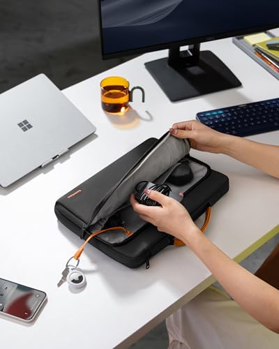 tomtoc 360° Protective Laptop Bag for 17-17.3" HP Dell ASUS Lenovo Laptop | Notebook Sleeve Case Fits Razer Blade Pro 17, HP Envy Laptop 17 Inch, Dell Inspiron 17 3000, ASUS ROG Zephyrus S 17.3 Inch - color: Black, size: 17-17.3 Inch