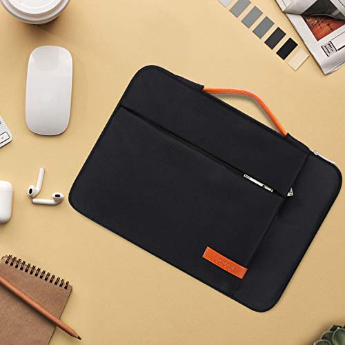Lacdo 360° Protective 14 Inch Laptop Sleeve Case for HP Lenovo Dell ASUS Acer Chromebook 14 / HP Stream 14 / Dell Inspiron 14 / Lenovo IdeaPad 14 / Acer Spin 3 / ASUS ZenBook 14 Computer Bag, Black - color: Black, size: 14 Inch