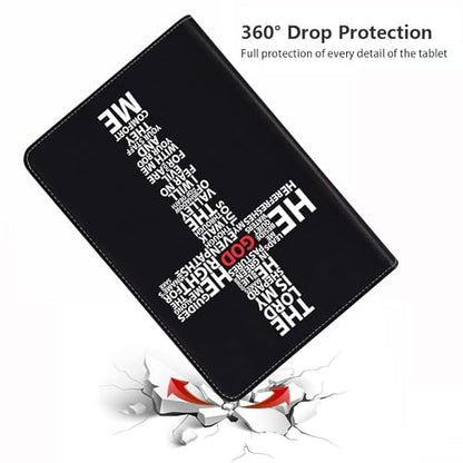 Case for Samsung Galaxy Tab A11 Plus 2025 / A9 Plus 2023 11 Inch, PU Leather Folio Case Smart Cover with Stand & Auto Wake/Sleep, God Jesus Christian Cross - color: God Jesus Christian Cross
