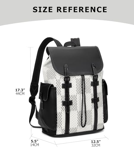 Luxury Anti Theft Laptop Backpack for Men, Waterproof Travel Bag | Laptop-ready business layout, anti-theft design and waterproof claim support office commute, travel and campus use - color: B-white
