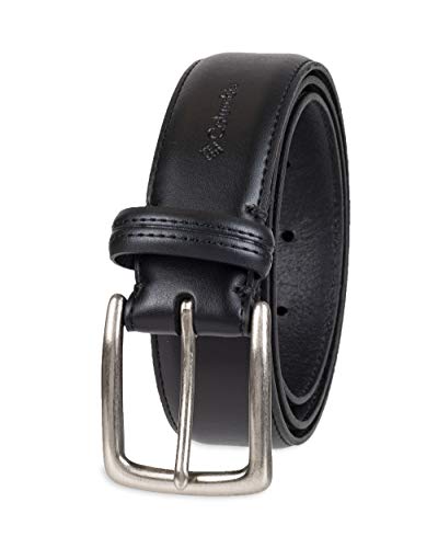 Columbia Men's Casual Everyday Leather Belt – Jeans, Chinos and Daily Wear - color: Black Trinity, size: 52