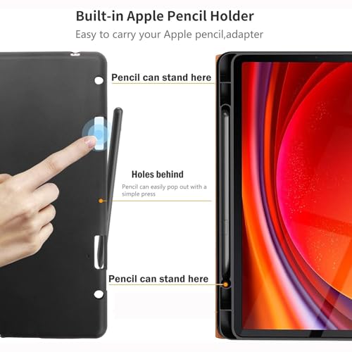 Leather Case for Samsung Galaxy Tab A8 10.5 inch 2022 Folio Cover - color: Brown, size: A8 10.5 inch