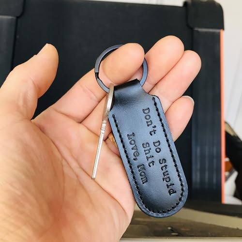 Funny Keychain for Nephew Niece From Aunt Don't Do Stupid Sh*t Love Auntie Leather Key chain Christmas Birthday Gift - style: Love Mom
