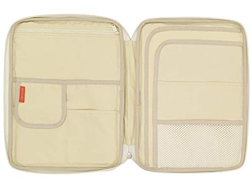 Document A4 Bag Case Waterproof Organizer Portfolio Office Travel Zipper Multi-Function Pouch - color: 01-olive Green