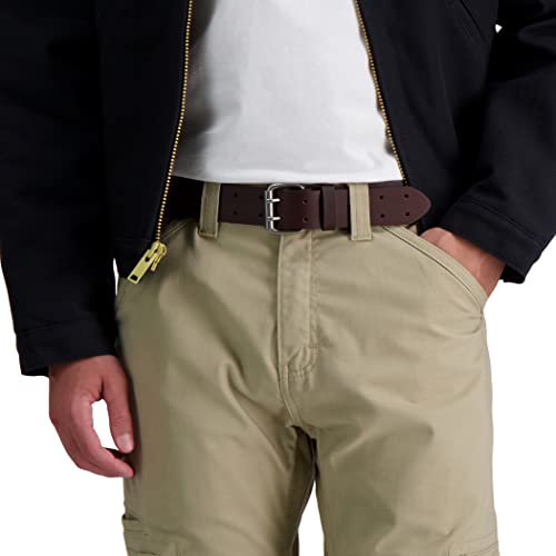 Dickies Men's Double Prong Leather Work Belt – Fully Adjustable, Regular & Big and Tall Sizes - color: Brown, size: 40