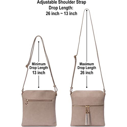 Womens Lightweight Medium Crossbody Purse with Tassel, Perfect Size Crossbody Bags for Daily Use, travel - color: Brick5