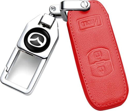 Car Key Fob Case for Mazda 6 CX-5 CX-30 CX-9 Mazda 3 Mazda 3 Hatchback 2019-20224 Buttons Car key,(3 Button),Style A: Red - color: Style A: Red